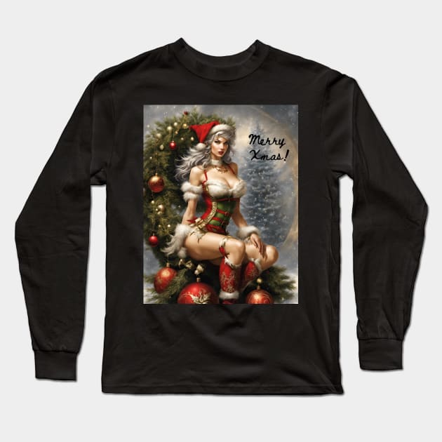 Sexy Christmas Long Sleeve T-Shirt by FineArtworld7